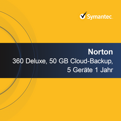 Norton 360 Deluxe, 50 GB Cloud-Backup, 5 Devicee 1 Jahr