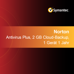 Norton Antivirus Plus, 2 GB Cloud-Backup, 1 Device 1 Jahr