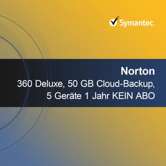 Norton 360 Deluxe, 50 GB Cloud-Backup, 5 Devicee 1 Jahr KEIN ABO