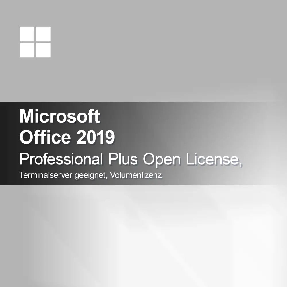 Microsoft Office 2019 Professional Plus Open License, Terminalserver geeignet, Volume License