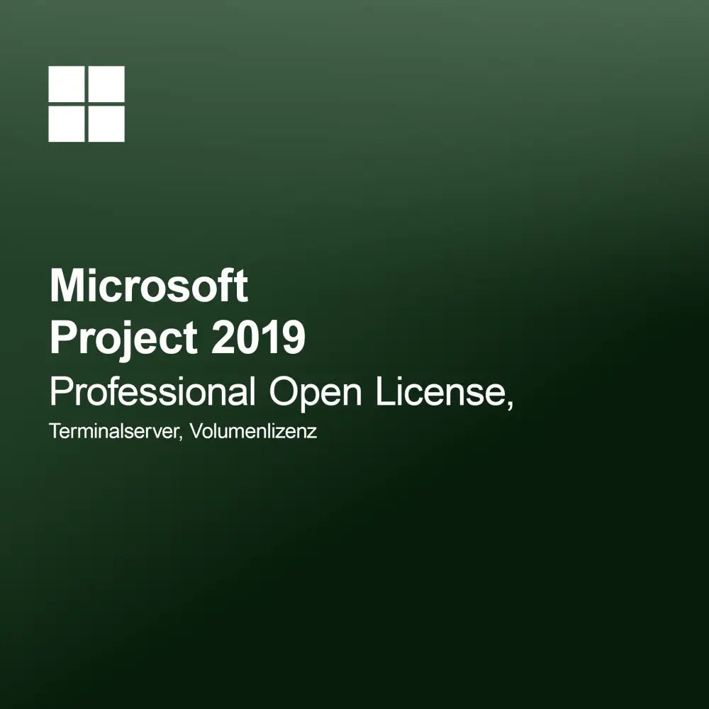Microsoft Project 2019 Professional Open License, Terminalserver, Volume License