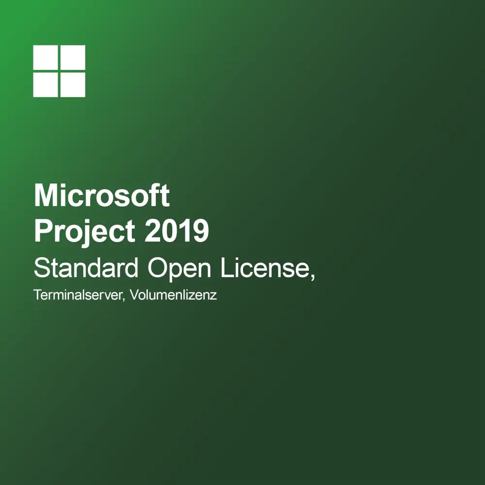 Microsoft Project 2019 Standard Open License, Terminalserver, Volume License